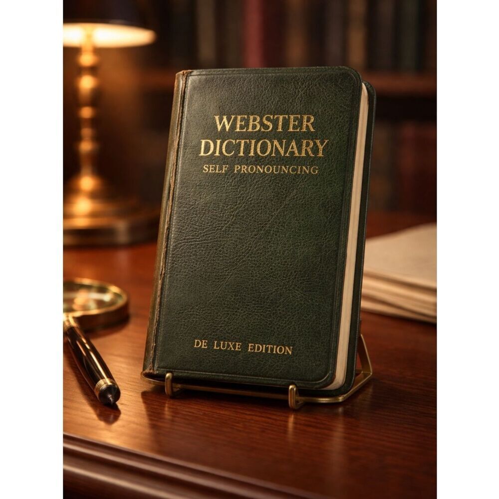 Vintage Green Vest Pocket Webster Dictionary